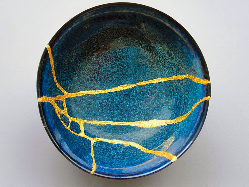 Blog 3 - kintsugi blue Citrine set - ring & earrings