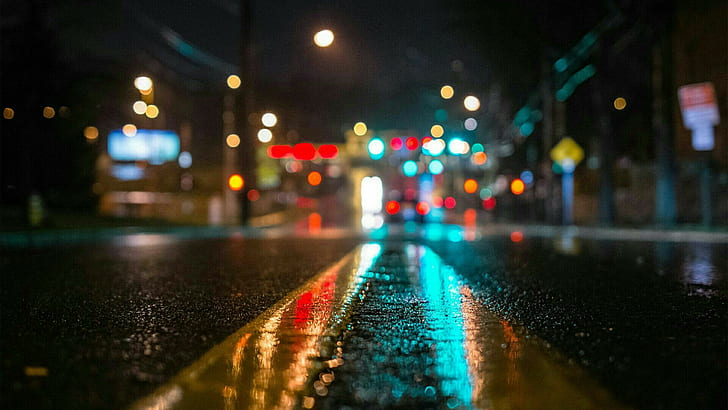 Blurry city lights needing a change in perspective